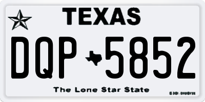 TX license plate DQP5852
