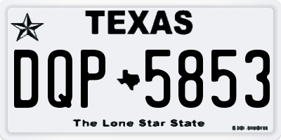 TX license plate DQP5853