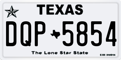 TX license plate DQP5854