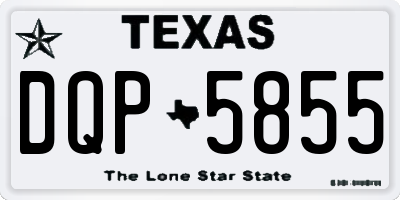 TX license plate DQP5855