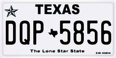 TX license plate DQP5856