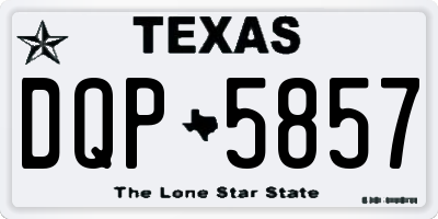 TX license plate DQP5857