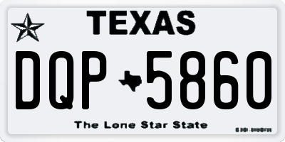 TX license plate DQP5860
