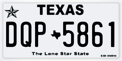 TX license plate DQP5861