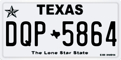 TX license plate DQP5864