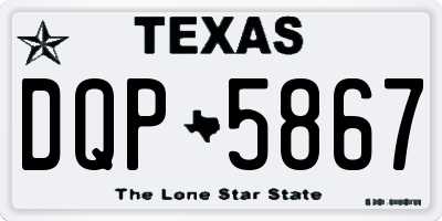TX license plate DQP5867
