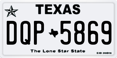 TX license plate DQP5869