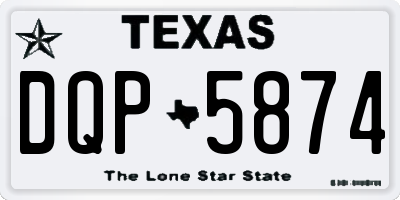 TX license plate DQP5874