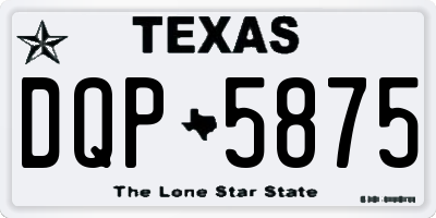 TX license plate DQP5875