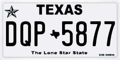 TX license plate DQP5877