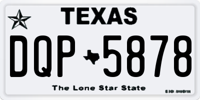 TX license plate DQP5878