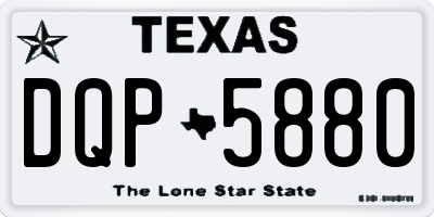 TX license plate DQP5880