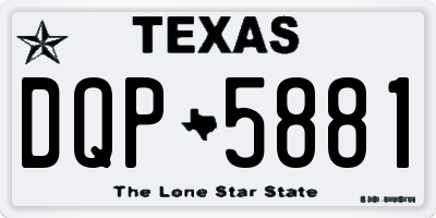 TX license plate DQP5881