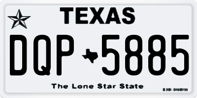 TX license plate DQP5885