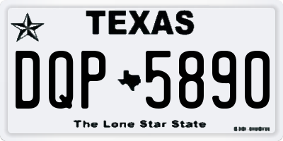 TX license plate DQP5890