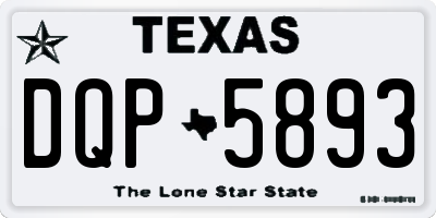 TX license plate DQP5893