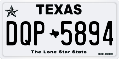 TX license plate DQP5894