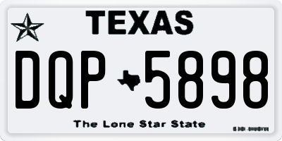 TX license plate DQP5898
