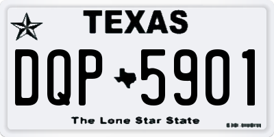 TX license plate DQP5901