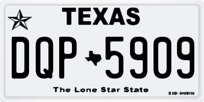 TX license plate DQP5909