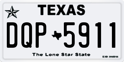 TX license plate DQP5911