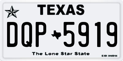 TX license plate DQP5919