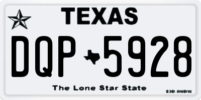 TX license plate DQP5928
