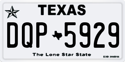 TX license plate DQP5929