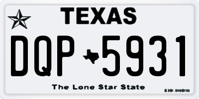 TX license plate DQP5931