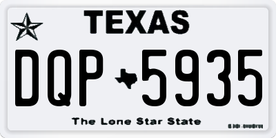 TX license plate DQP5935