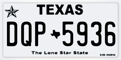 TX license plate DQP5936
