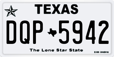 TX license plate DQP5942