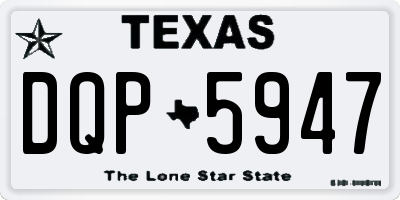 TX license plate DQP5947