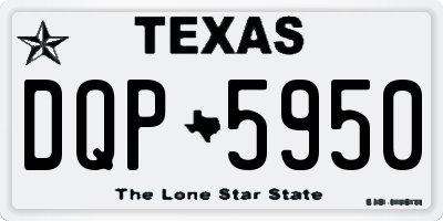 TX license plate DQP5950