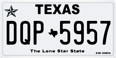 TX license plate DQP5957