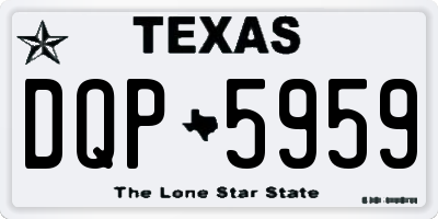 TX license plate DQP5959