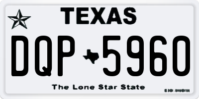 TX license plate DQP5960