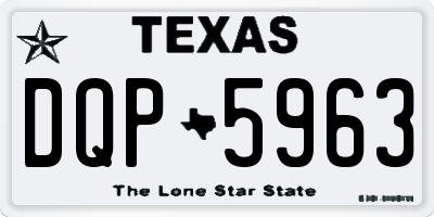 TX license plate DQP5963