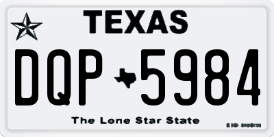 TX license plate DQP5984