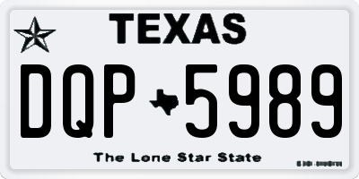 TX license plate DQP5989