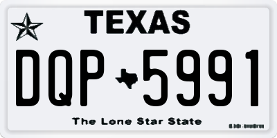 TX license plate DQP5991