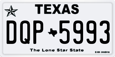 TX license plate DQP5993