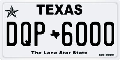 TX license plate DQP6000