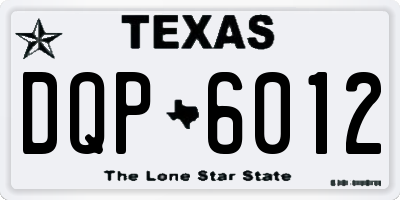 TX license plate DQP6012
