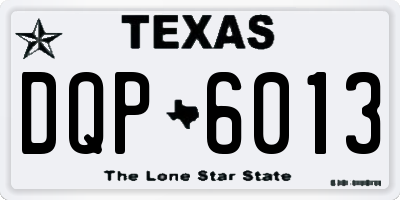 TX license plate DQP6013