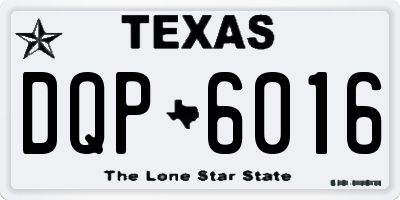 TX license plate DQP6016