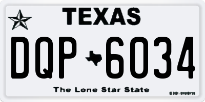 TX license plate DQP6034