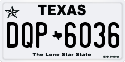 TX license plate DQP6036