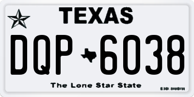 TX license plate DQP6038