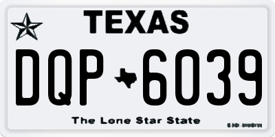 TX license plate DQP6039